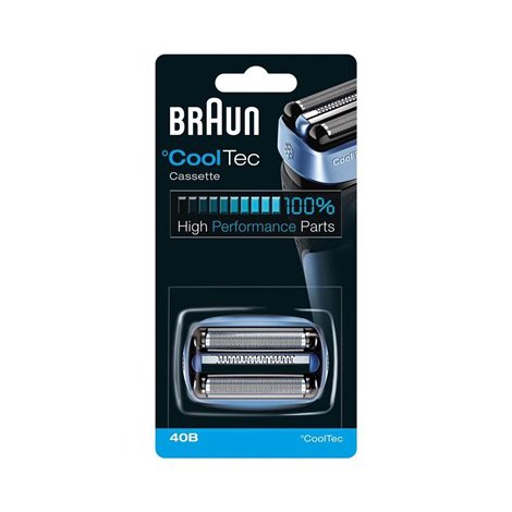 Braun | 40B | CoolTec Combi Pack Cassette replacement head | Blue | Number of shaver heads/blades 1